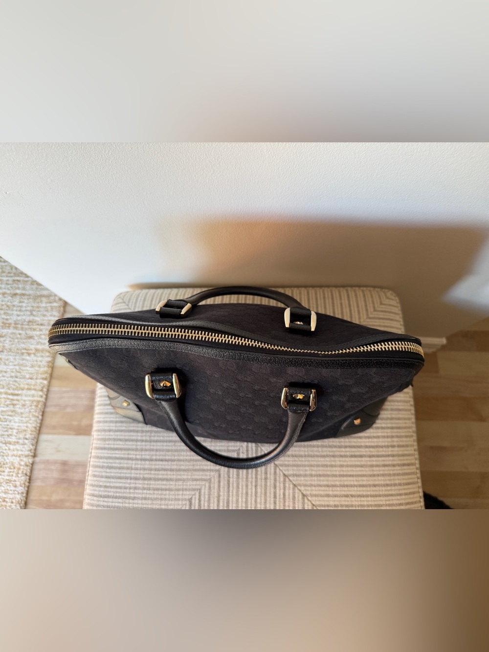 Gucci Black Canvas Leather Tote with COA and dust bag - Picture 2 of 12